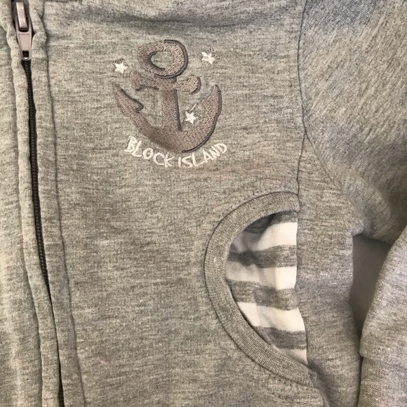 Gray Block Island Anchor Sweatshirt - Picture 2 of 7